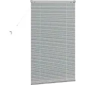 vidaXL Venetiaanse jaloezie zilver 130 x 75 cm 25 mm Aluminium