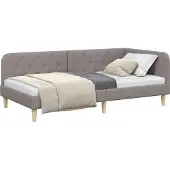 vidaXL Hoek Bed Frame Taupe 90 x 190 cm Stof