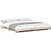 vidaXL Bedframe Bruin 180 x 220 cm Massief grenenhout