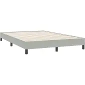 vidaXL Boxspring zonder matras fluweel lichtgrijs 160x220 cm