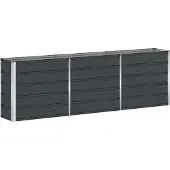vidaXL Plantenbak Antraciet 240 x 40 x 75 cm Staal