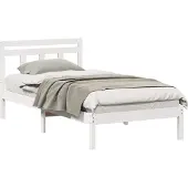 vidaXL Bedframe Wit 100 x 200 cm Massief grenenhout