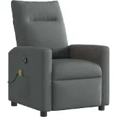 vidaXL Massagestoel Donkergrijze Stof