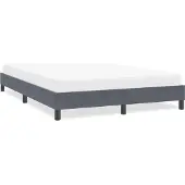 vidaXL Bedframe zonder matras 140x210 cm fluweel donkergrijs