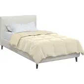 vidaXL Volledig Jaar Dekbed Gekwilt Crème 135 x 220 cm Microvezel