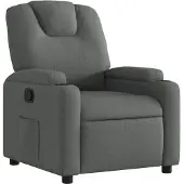 vidaXL Relaxfauteuil Donkergrijze Stof