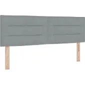 vidaXL Opbergbed met matras Lichtgrijs 140 x 190 cm fluweel