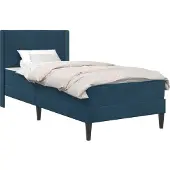 vidaXL Bedframe met matras met hoofdeinde Blauw 90 x 200 cm Fluweel