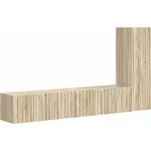 vidaXL Tv-meubelset 3 st Sonoma Eik Bewerkt hout