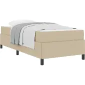 vidaXL Bedframe met matras Lichtgroen Grijs 100 x 200 cm Stof