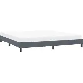 vidaXL Bedframe zonder matras 180x210 cm fluweel donkergrijs