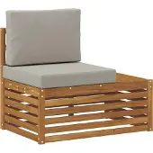 vidaXL 7 st Buiten bank set Massief Acacia Hout en Polyester