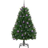 vidaXL Kunstkerstboom met 150 LED Groen 150 cm PVC en Metalen
