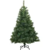 vidaXL Kunstmatige Hinged Kerstboom Groen 120 cm PVC, staal
