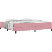 vidaXL Boxspring bed met matras Roze 200 x 200 cm Stof