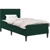 vidaXL Bedframe met matras Donkergroen 80 x 200 cm Fluweel