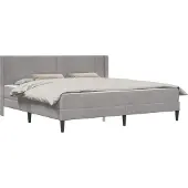 vidaXL Bedframe met matras Lichtgrijs 200 x 200 cm Fluweel