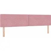 vidaXL LED Hoofdbord met LED-stripverlichting Roze 200 cm Fluweel