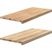 vidaXL Vensterbanken 2 st onbehandeld 90x40x2 cm massief eikenhout
