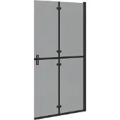 vidaXL Inloopdouche wand Zwart 100 x 6,5 x 190 cm