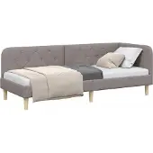 vidaXL Hoek Bed Frame Taupe 80 x 200 cm Stof