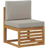 vidaXL Sofa-Sets 3 st Natuurlijk en Licht Grijs Massief Acacia Hout