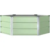 vidaXL Plantenbak Pastel Groen 129 x 129 x 45 cm Staal