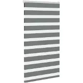 vidaXL Zebra rolgordijn 90x100 cm stofbreedte 85,9 cm donkergrijs