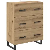 vidaXL Highboard 2 st Artisan Eiken 69,5 x 34 x 180 cm