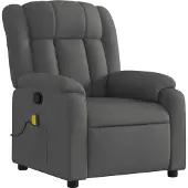 vidaXL Massagestoel in donkergrijze stof