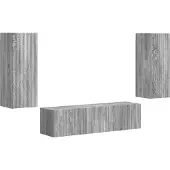vidaXL Tv-meubelset 2 st Grijs Sonoma Bewerkt hout