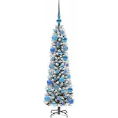 vidaXL Kunstkerstboom Wit 120 cm PVC en Metaal en Plastic