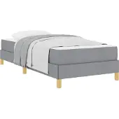 vidaXL Boxspring bed met matras Lichtgrijs 80 x 200 cm Stof