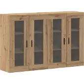 vidaXL Wandgemonteerde Kasten 2 st artisanaal eikenkleurig