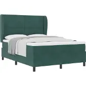 vidaXL Boxspring bed met hoofdeinde Donkergroen 200 x 140 cm Fluweel