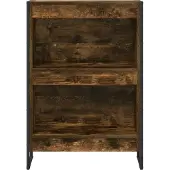 vidaXL Boekenkast 60 x 30 x 86,5 cm Bewerkt hout Rook Eik