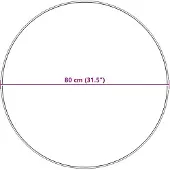 vidaXL Tapijt van imitatie schapenvacht TAFALLA Wit Ø 80 cm Polyester