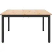 vidaXL Salontafel Naturel 80 x 80 x 45 cm Massief grenenhout