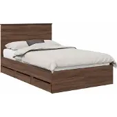 vidaXL Bedframe met lade Bruin Eiken 120 x 190 cm Ingenieurshout
