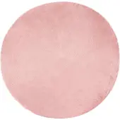 vidaXL Tapijt van imitatie schapenvacht TAFALLA Roze Ø 100 cm