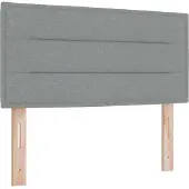 vidaXL LED-bed met opbergruimte en matras, lichtgrijs, 90 x 190 cm, gestoffeerd