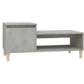 vidaXL Salontafel 100x50x45 cm bewerkt hout betongrijs