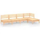 vidaXL 5-delige Loungeset massief grenenhout