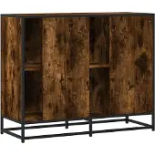 vidaXL Dressoir 92x35x76 cm bewerkt hout gerookt eikenkleurig