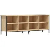 vidaXL Schoenenkast 131x35x50 cm bewerkt hout sonoma eikenkleurig