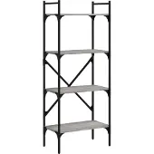 vidaXL Boekenkast 5-laags 56x31,5x174 cm bewerkt hout grijs sonoma