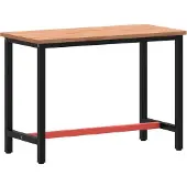 vidaXL Werkbank 115x55x81,5 cm massief beukenhout en metaal