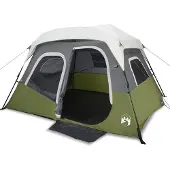 vidaXL Tent met LED 6-persoons snelontgrendeling lichtgroen