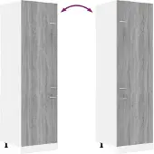 vidaXL Ombouwkast voor koelkast Lyon 60x57x207 cm bewerkt hout grijs sonoma eikenkleur