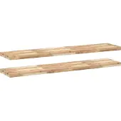vidaXL Wandschappen 2 st zwevend 140x30x4 cm onbehandeld acaciahout